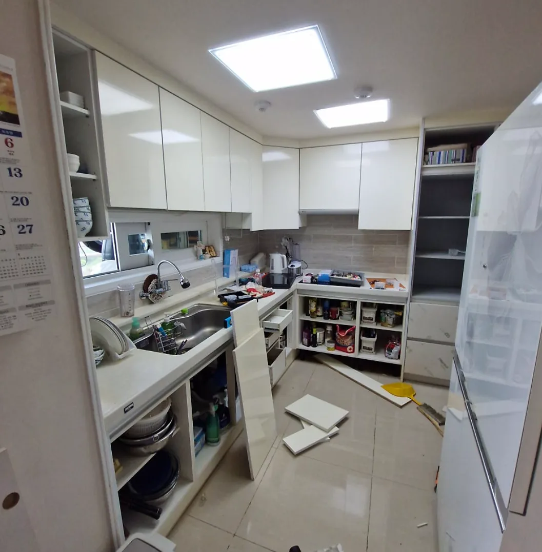 성남 분당구 주방 싱크대 문짝 교체 시공 전